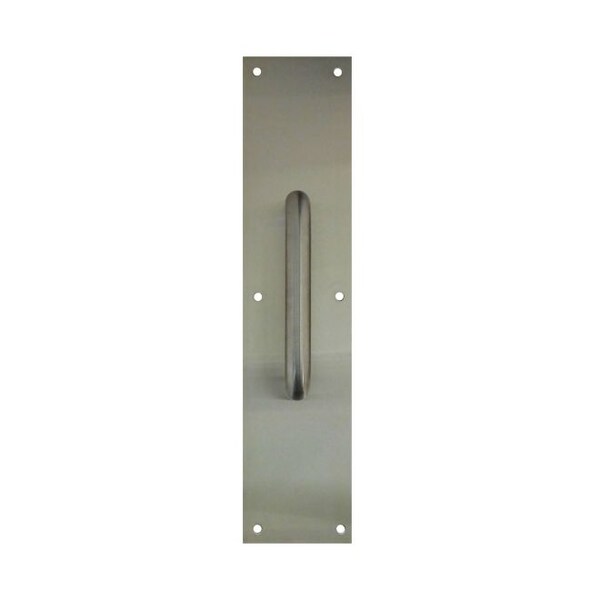 3-1/2" x 15" Pull Plate with 5-1/2" CTC 5/8" Round Pull